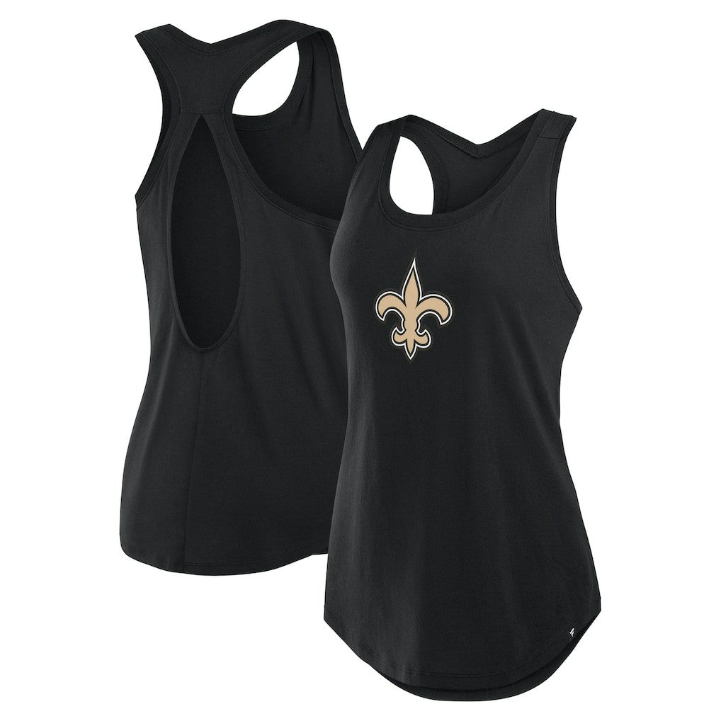 New Orleans Saints Women's Iron Fan Tank Top - Black Tops