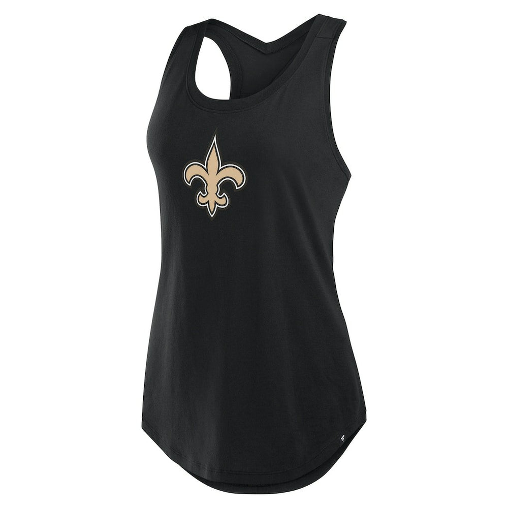 New Orleans Saints Women's Iron Fan Tank Top - Black Tops