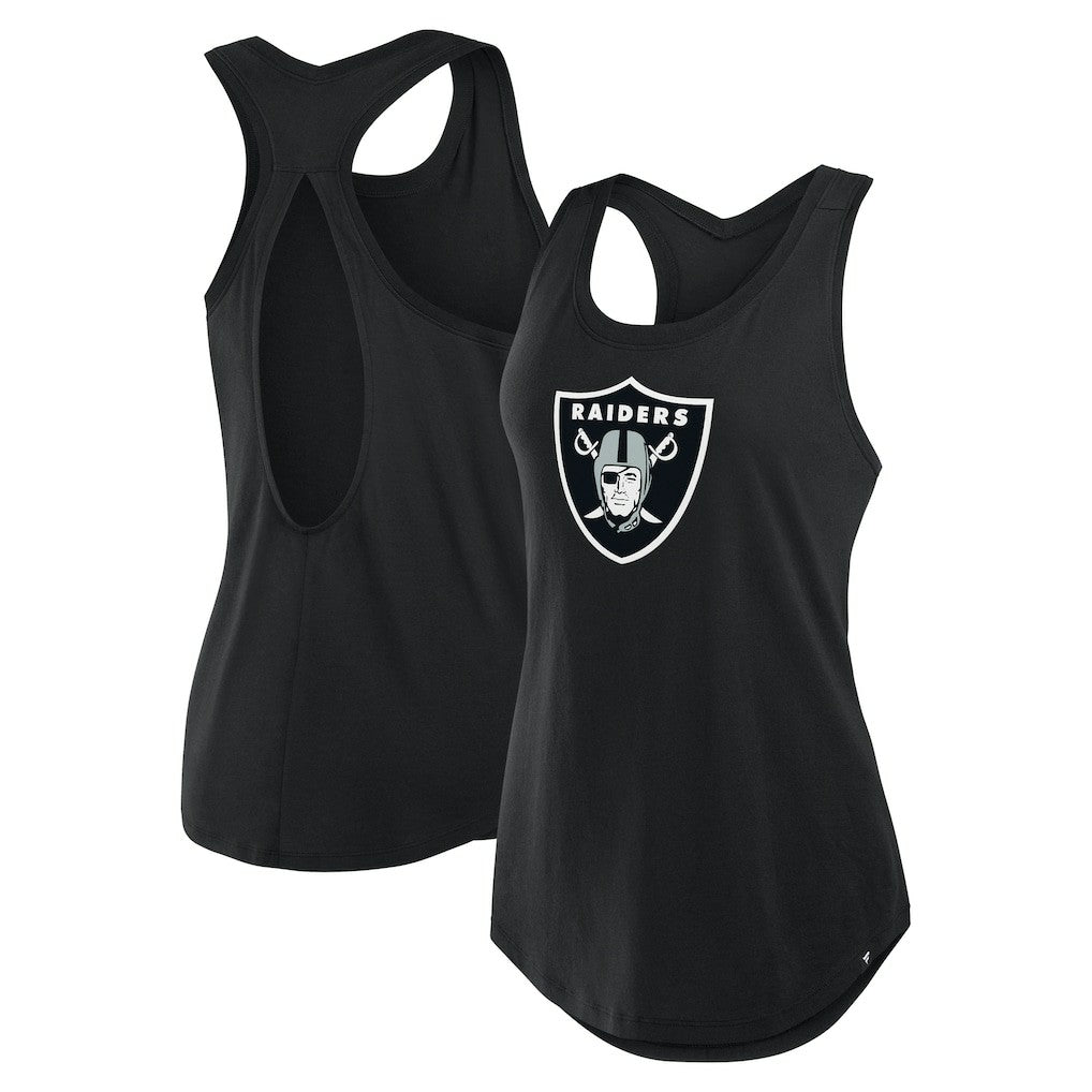 Las Vegas Raiders Women's Iron Fan Tank Top - Black Tops
