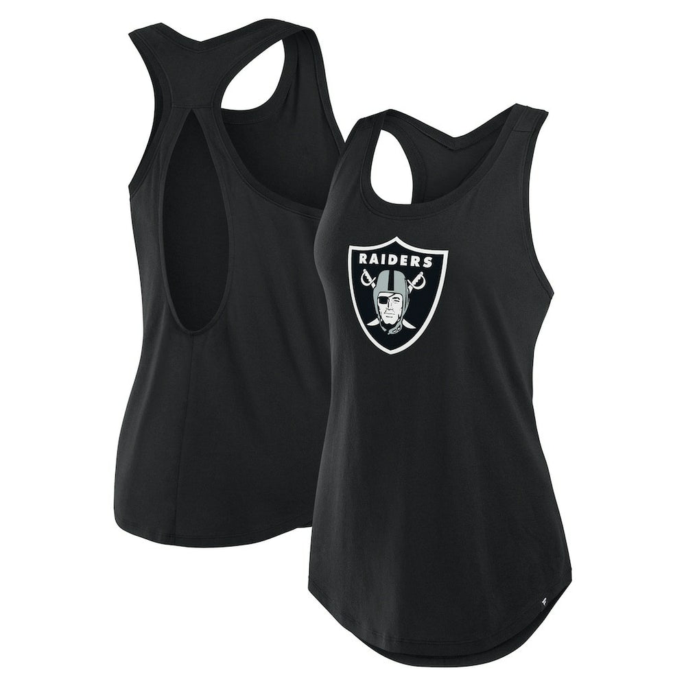 Las Vegas Raiders Women's Iron Fan Tank Top - Black Tops