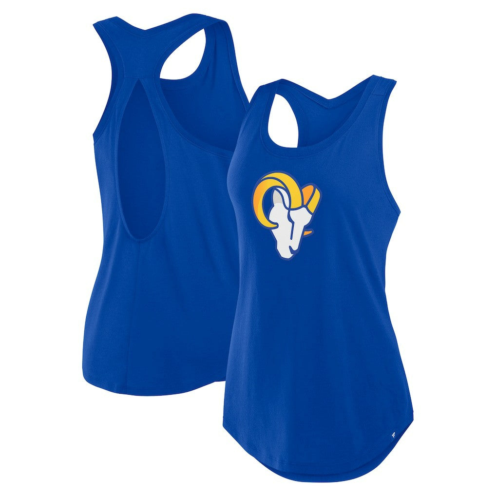 Los Angeles Rams Women's Iron Fan Tank Top - Royal Tops