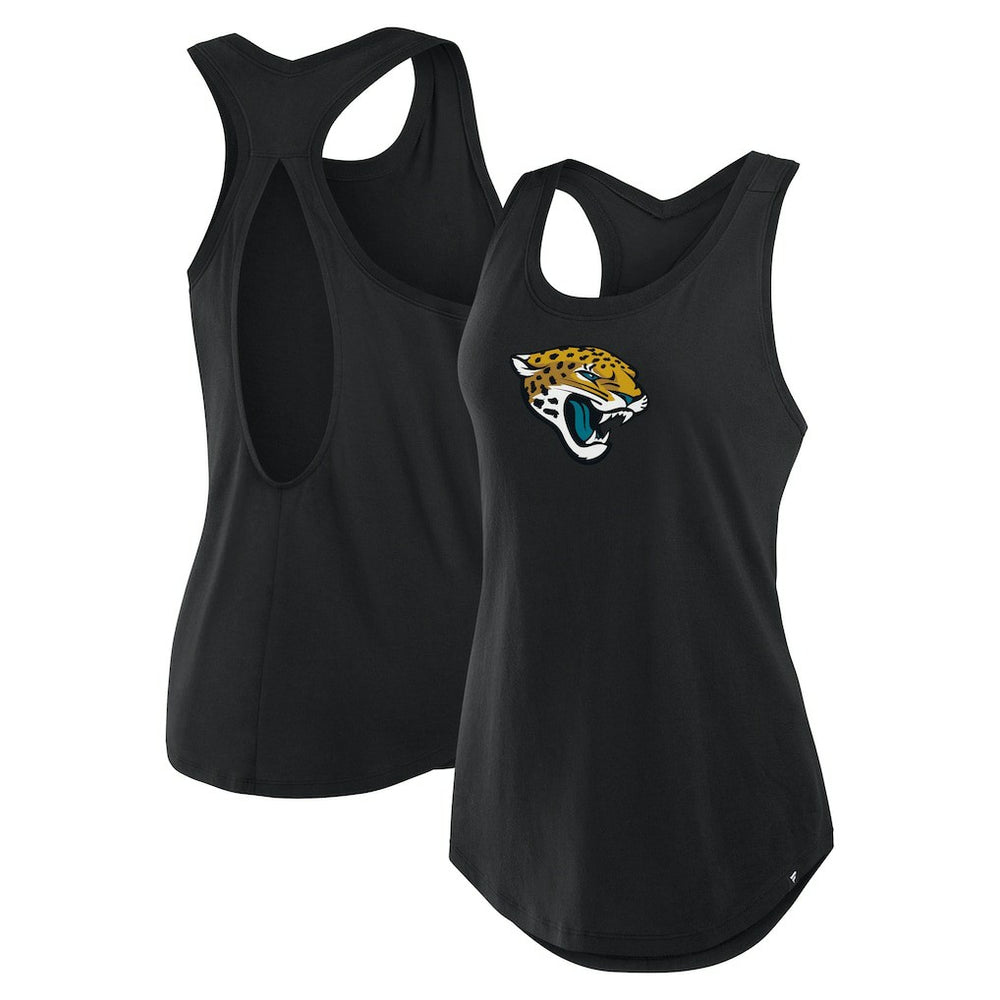 Jacksonville Jaguars Women's Iron Fan Tank Top - Black Tops