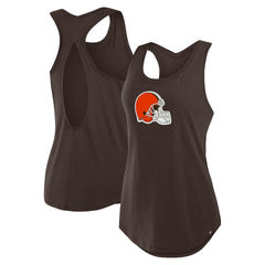 Cleveland Browns Women's Iron Fan Tank Top - Brown Tops