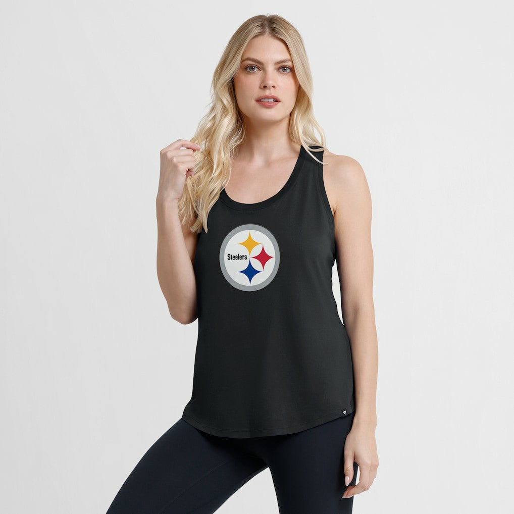 Pittsburgh Steelers Women's Iron Fan Tank Top - Black Tops