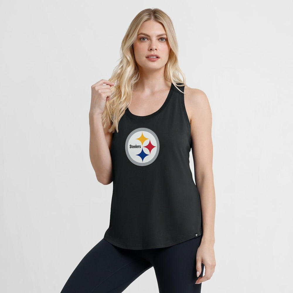 Pittsburgh Steelers Women's Iron Fan Tank Top - Black Tops