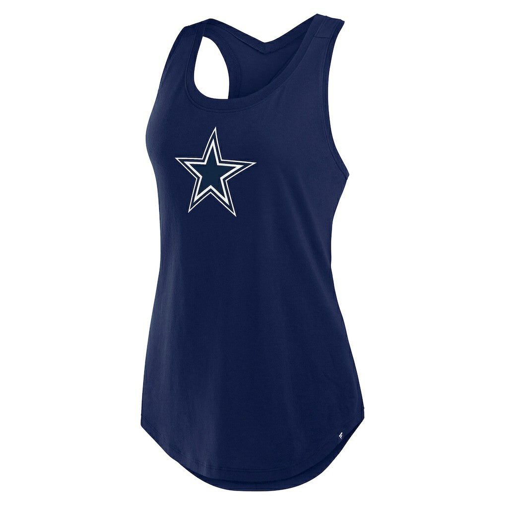 Dallas Cowboys Women's Iron Fan Tank Top - Navy Tops