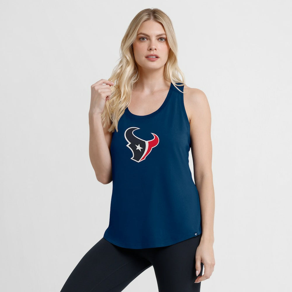 Houston Texans Women's Iron Fan Tank Top - Navy Tops