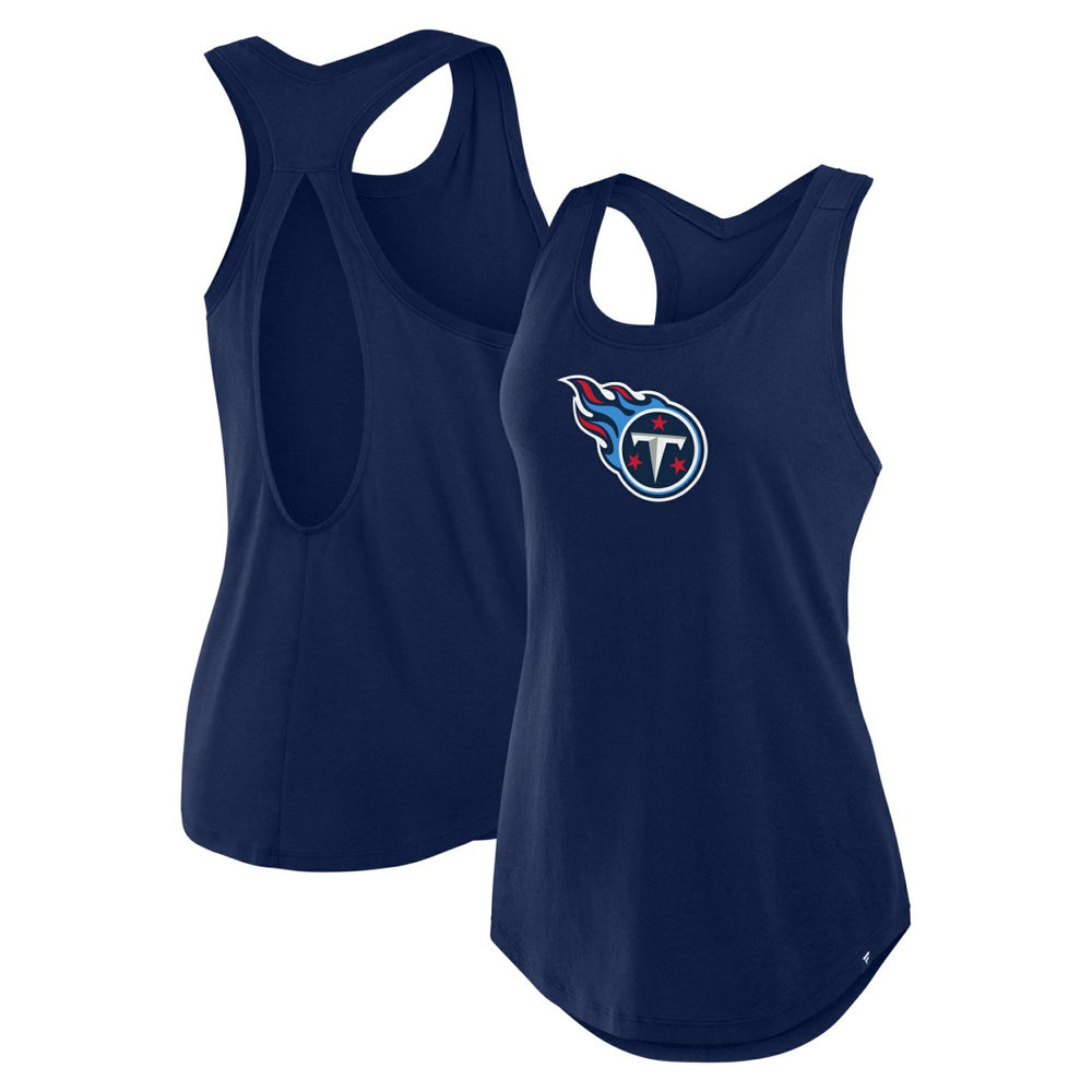 Tennessee Titans Women's Iron Fan Tank Top - Navy Tops