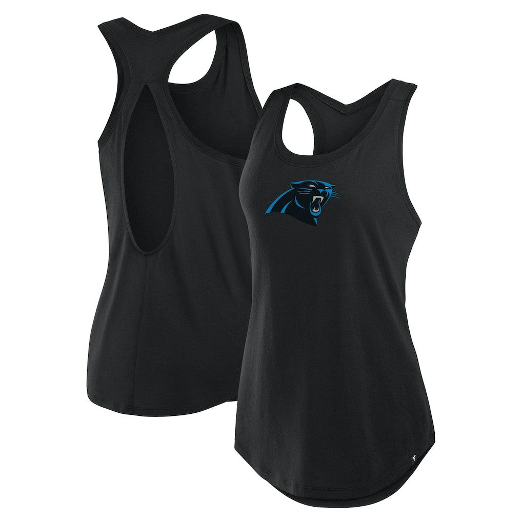 Carolina Panthers Women's Iron Fan Tank Top - Black Tops
