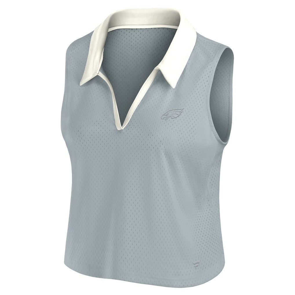 Philadelphia Eagles Women's Studio Wellness V-Neck Tank Top - Gray Tops