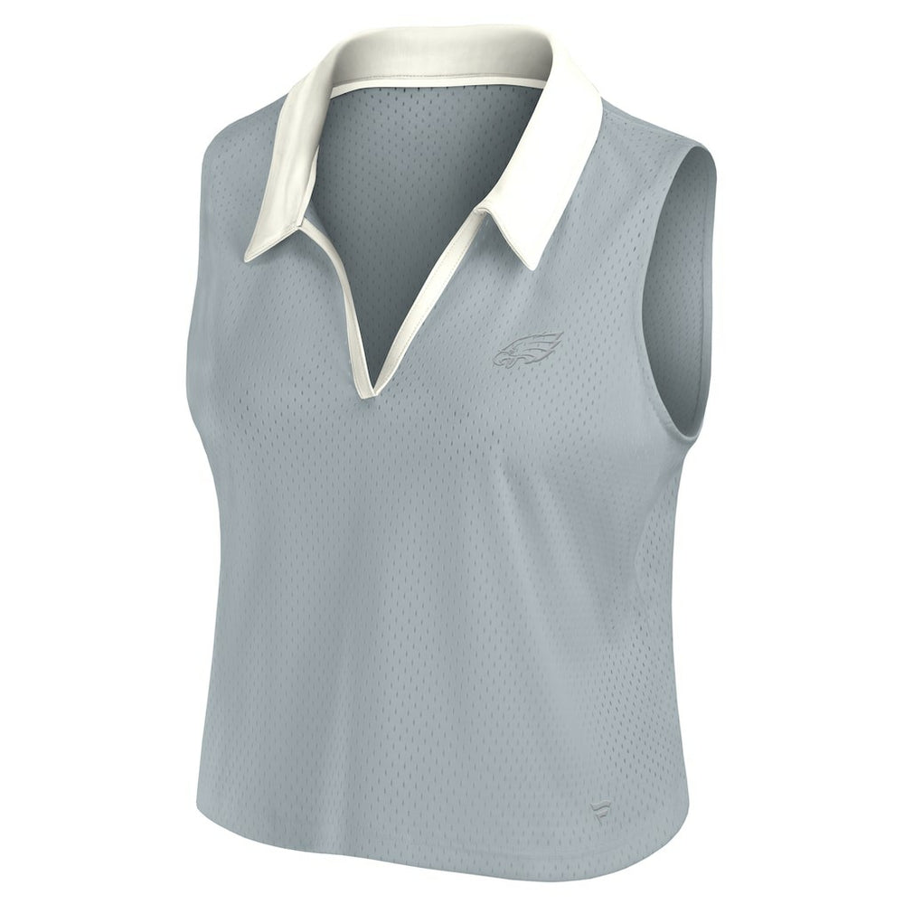 Philadelphia Eagles Women's Studio Wellness V-Neck Tank Top - Gray Tops
