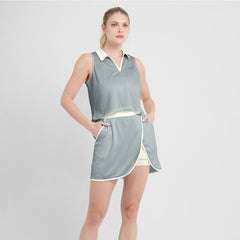 Philadelphia Eagles Women's Studio Wellness V-Neck Tank Top - Gray Tops