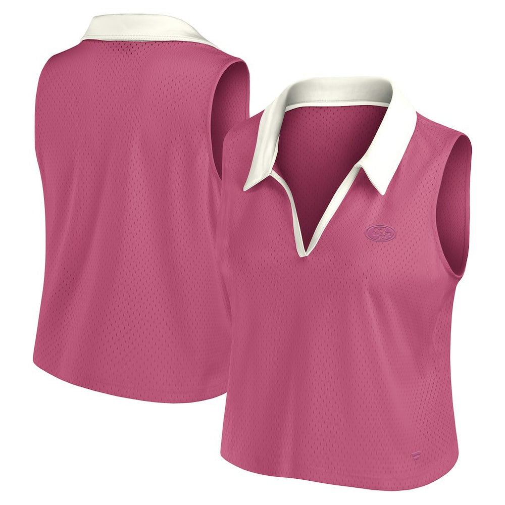 San Francisco 49ers Women's Studio Wellness V-Neck Tank Top - Pink Tops