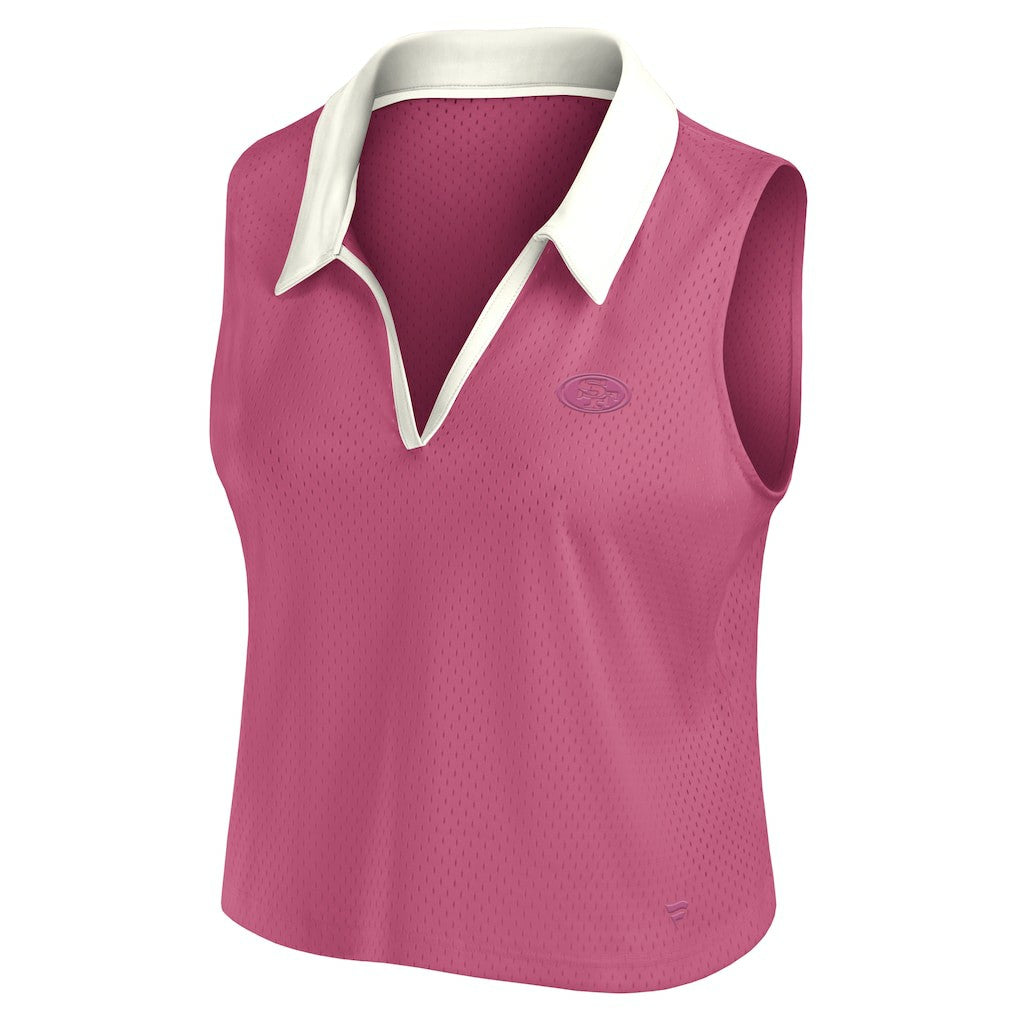 San Francisco 49ers Women's Studio Wellness V-Neck Tank Top - Pink Tops