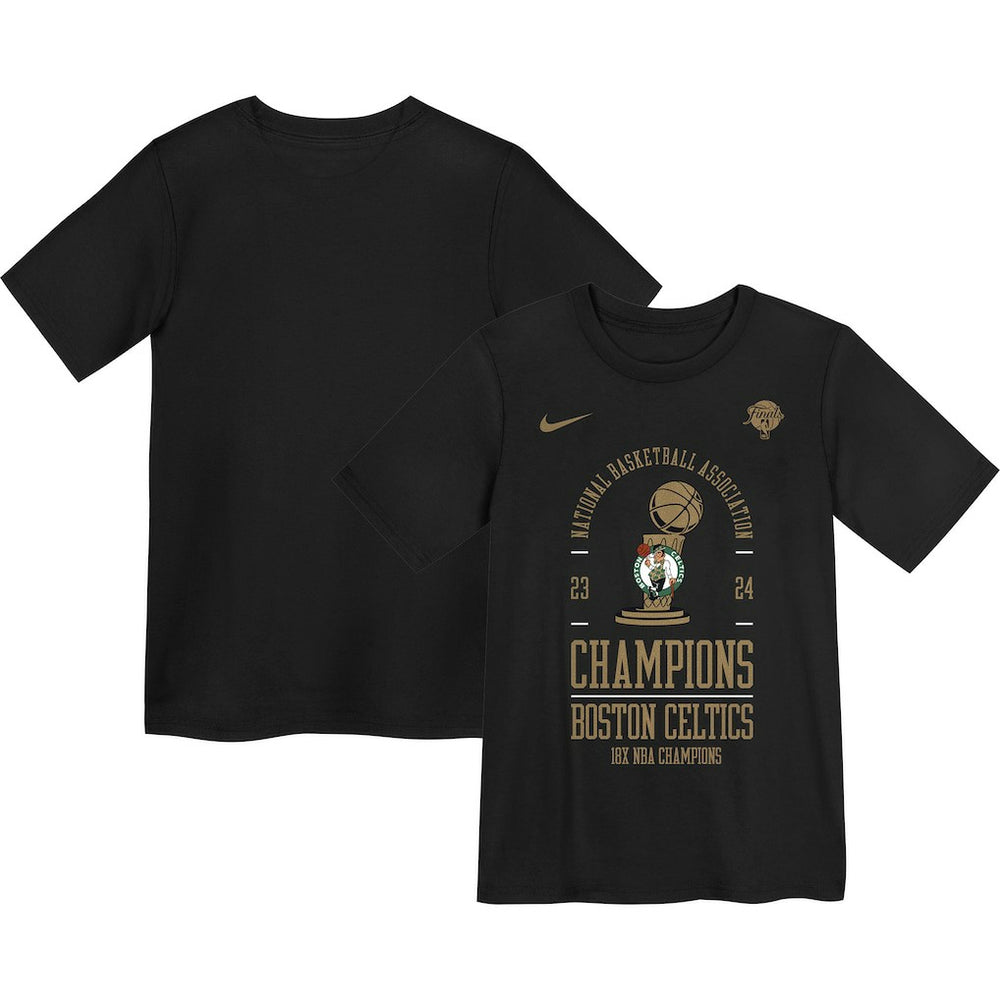 Boston Celtics Preschool 18-Time NBA Finals Champions Locker Room T-Shirt Black - Nike