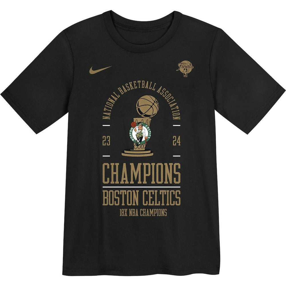 Boston Celtics Preschool 18-Time NBA Finals Champions Locker Room T-Shirt Black - Nike