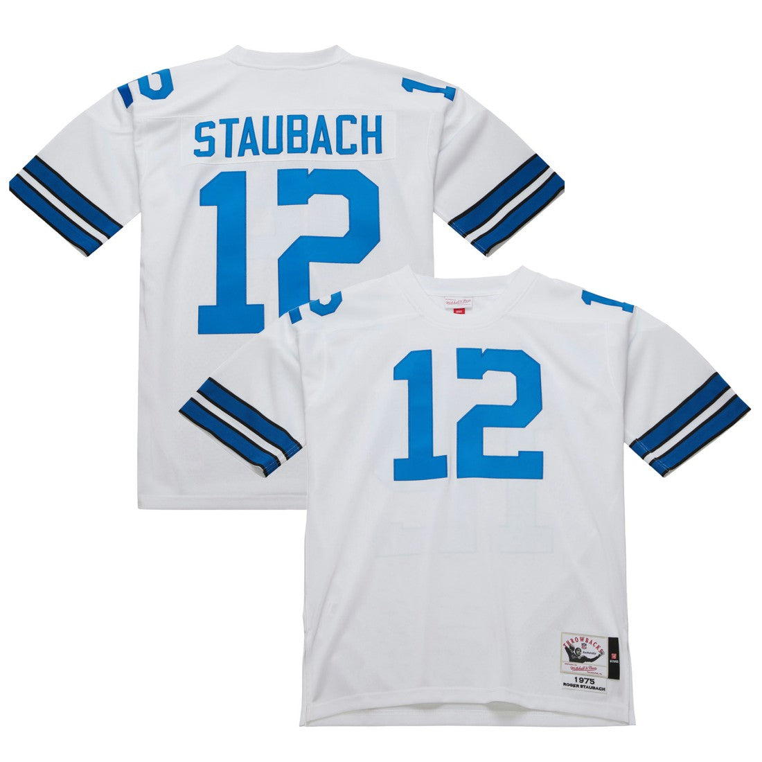 Roger Staubach Dallas Cowboys 1975 Authentic Throwback Retired Player Jersey - White Jerseys