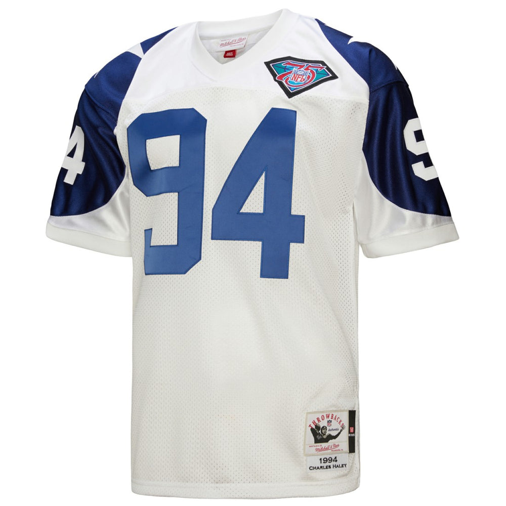 Charles Haley Dallas Cowboys 1994 Authentic Throwback Retired Player Jersey - White Jerseys