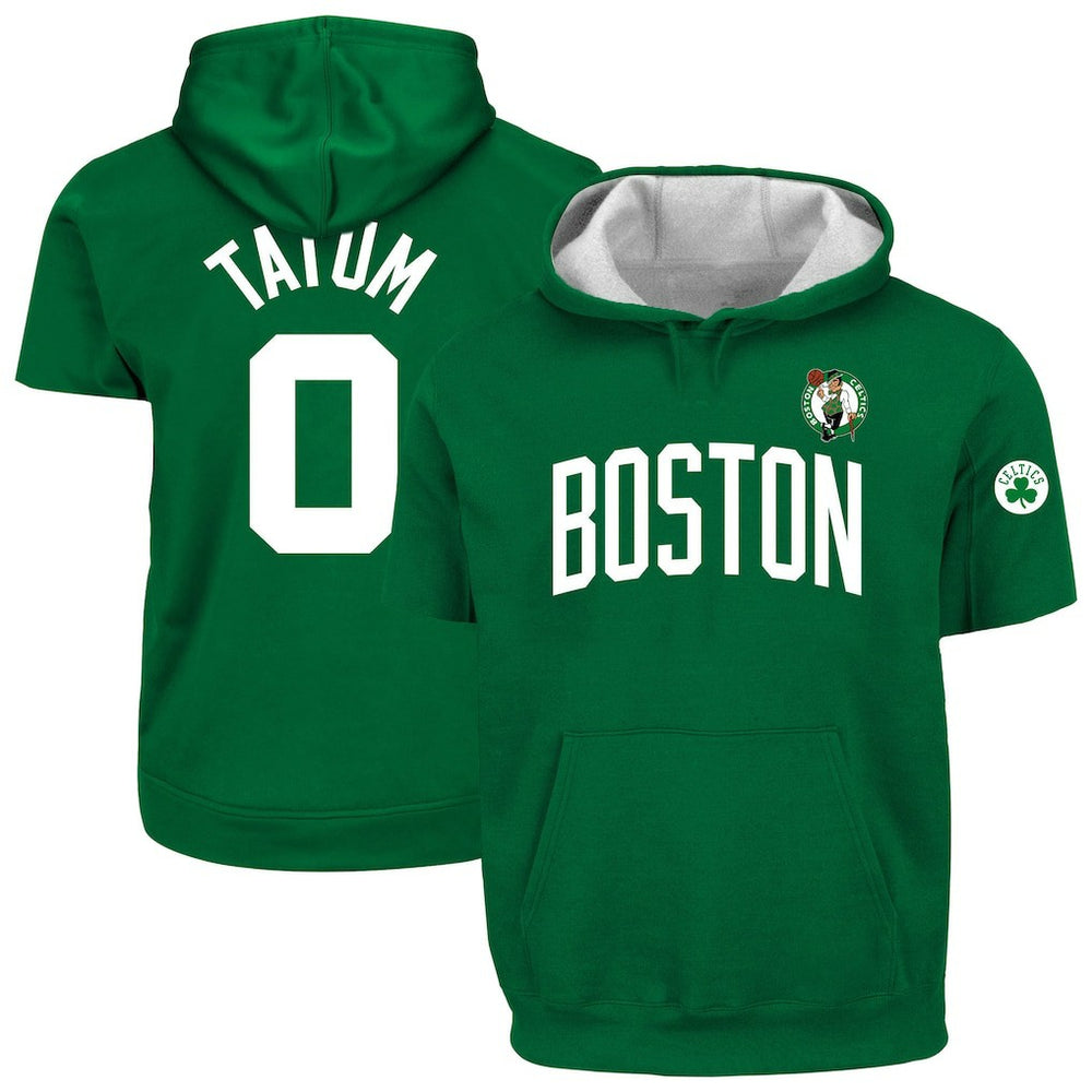 Jayson Tatum Boston Celtics Big & Tall Short Sleeve Hoodie Kelly Green - Fanatics