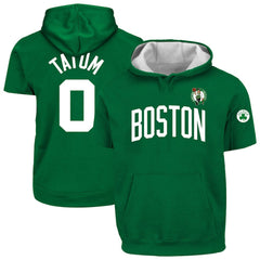 Jayson Tatum Boston Celtics Big & Tall Short Sleeve Hoodie Kelly Green - Fanatics