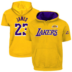 LeBron James Los Angeles Lakers Big & Tall Short Sleeve Hoodie Gold - Fanatics