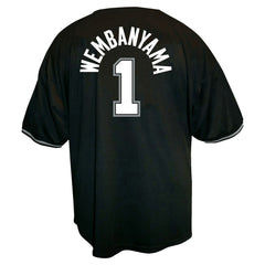Victor Wembanyama San Antonio Spurs Profile Big & Tall Name & Number Button-Up Jersey Black outlet