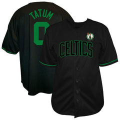Jayson Tatum Boston Celtics Profile Big & Tall Name & Number Button-Up Jersey Black outlet