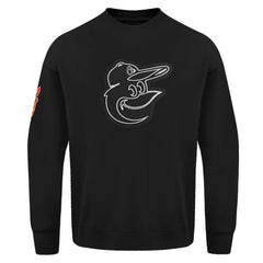 Baltimore Orioles Pro Standard Paint The City Dropped Shoulder Pullover Sweatshirt - Black Pullover