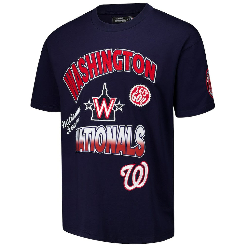 Washington Nationals Pro Standard Turn It Up Dropped Shoulder T-Shirt - Navy T-shirts