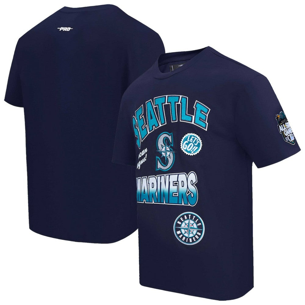 Seattle Mariners Pro Standard Turn It Up Dropped Shoulder T-Shirt - Navy T-shirts