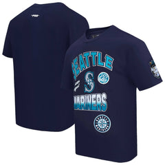 Seattle Mariners Pro Standard Turn It Up Dropped Shoulder T-Shirt - Navy T-shirts