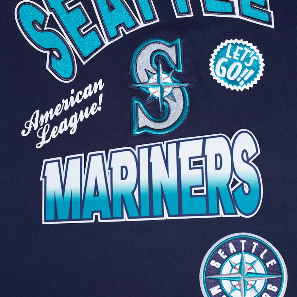 Seattle Mariners Pro Standard Turn It Up Dropped Shoulder T-Shirt - Navy T-shirts