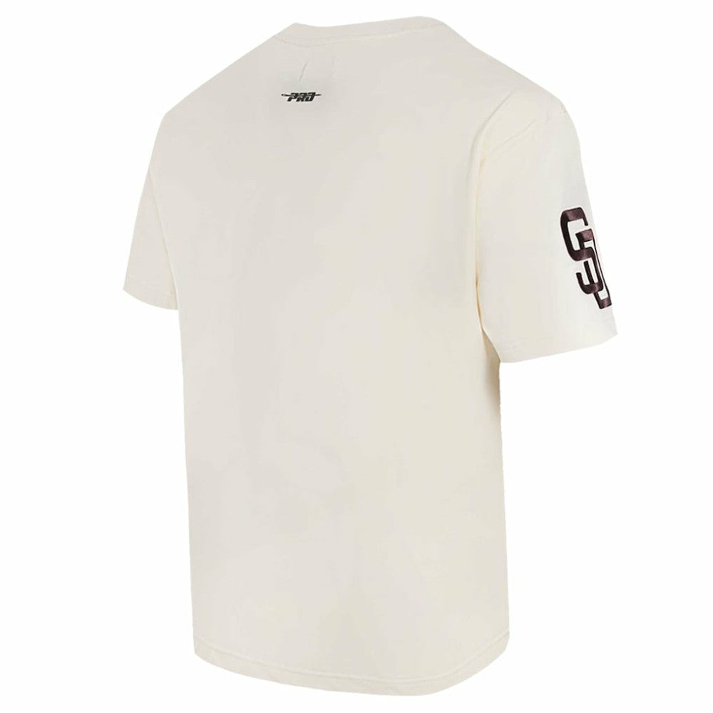San Diego Padres Pro Standard Turn It Up Dropped Shoulder T-Shirt - Cream T-shirts
