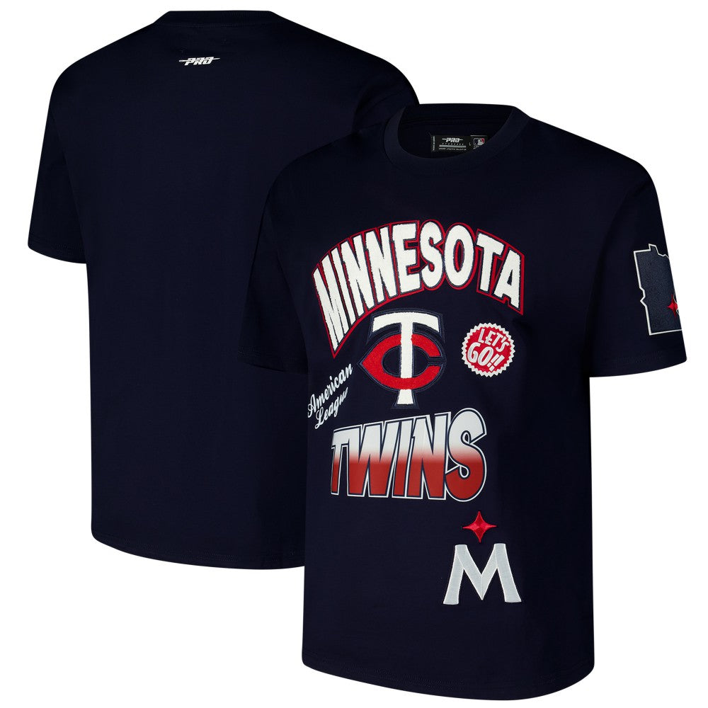 Minnesota Twins Pro Standard Turn It Up Dropped Shoulder T-Shirt - Navy T-shirts