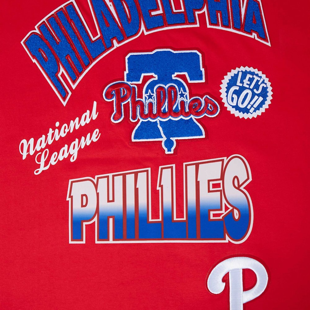 Philadelphia Phillies Pro Standard Turn It Up Dropped Shoulder T-Shirt - Red T-shirts