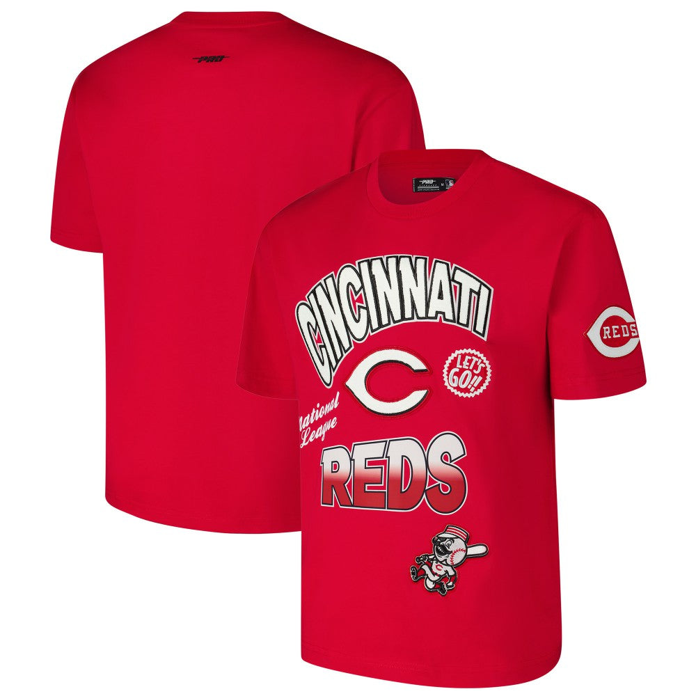 Cincinnati Reds Pro Standard Turn It Up Dropped Shoulder T-Shirt - Red T-shirts
