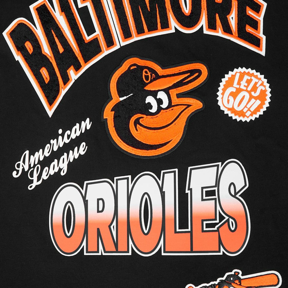Baltimore Orioles Pro Standard Turn It Up Dropped Shoulder T-Shirt - Black T-shirts