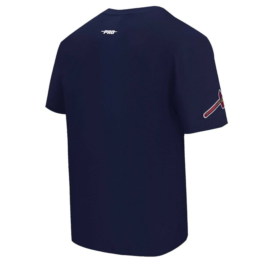 Atlanta Braves Pro Standard Turn It Up Dropped Shoulder T-Shirt - Navy T-shirts
