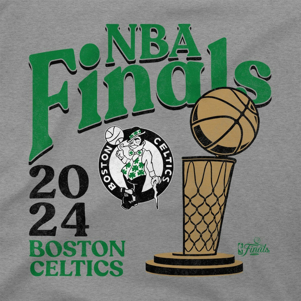 Boston Celtics Stadium Essentials Unisex 2024 NBA Finals Revolution T-Shirt Heather Gray