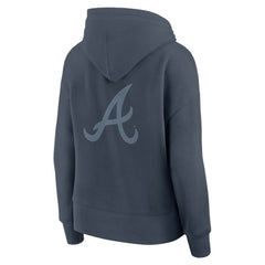Atlanta Braves Fanatics Women's Elements Future Ground Subtle Tonal Pullover Hoodie - Blue Hoodies