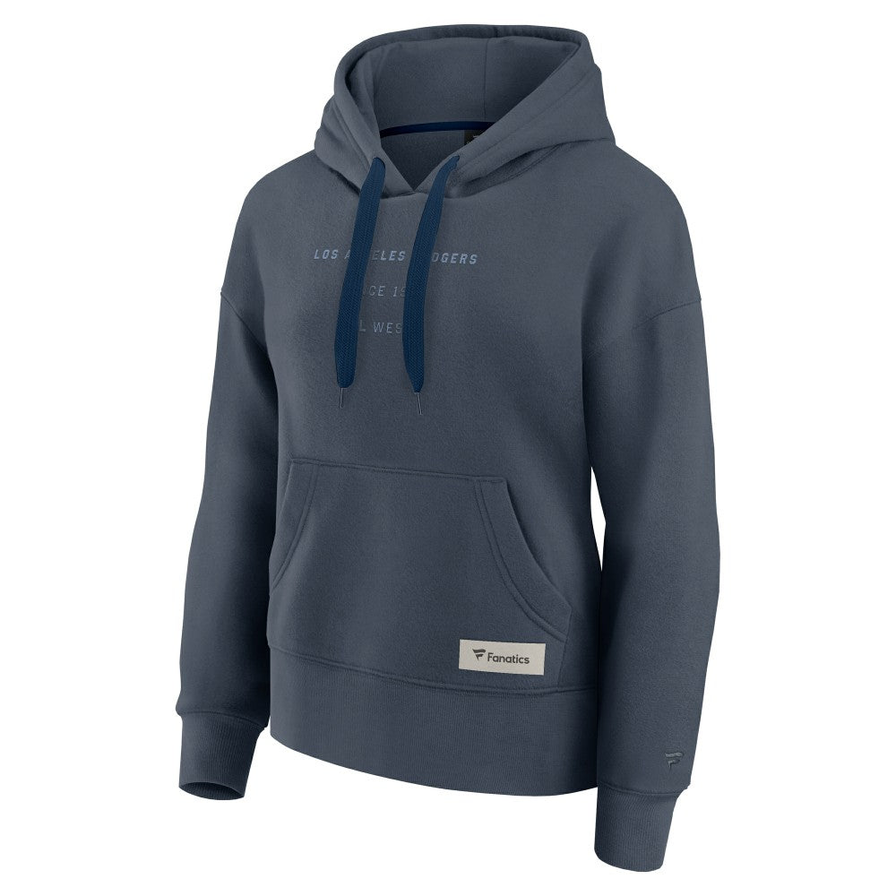 Los Angeles Dodgers Fanatics Women's Elements Future Ground Subtle Tonal Pullover Hoodie - Blue Hoodies