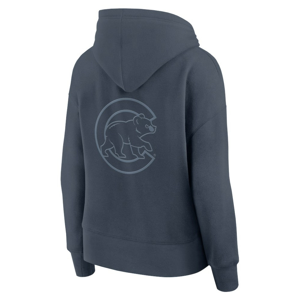 Chicago Cubs Fanatics Women's Elements Future Ground Subtle Tonal Pullover Hoodie - Blue Hoodies