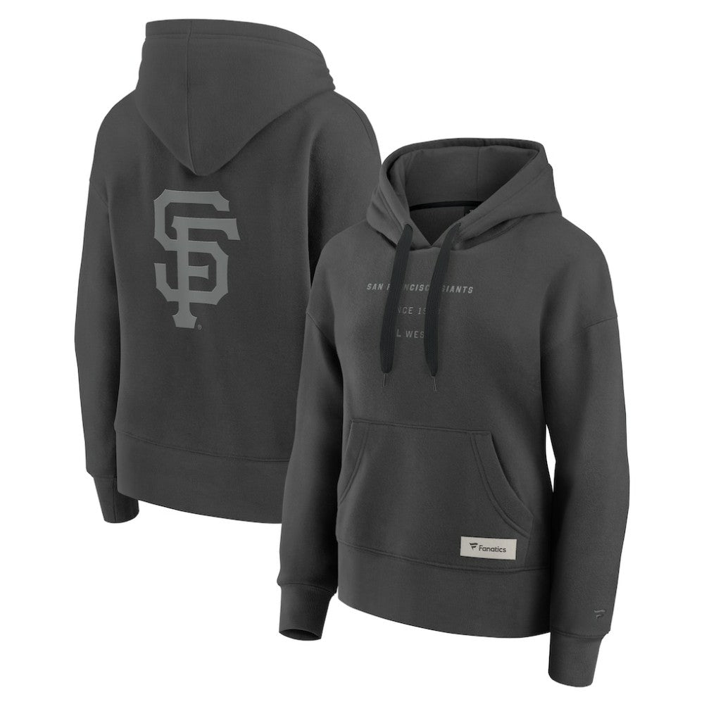 San Francisco Giants Fanatics Women's Elements Future Ground Subtle Tonal Pullover Hoodie - Charcoal Hoodies