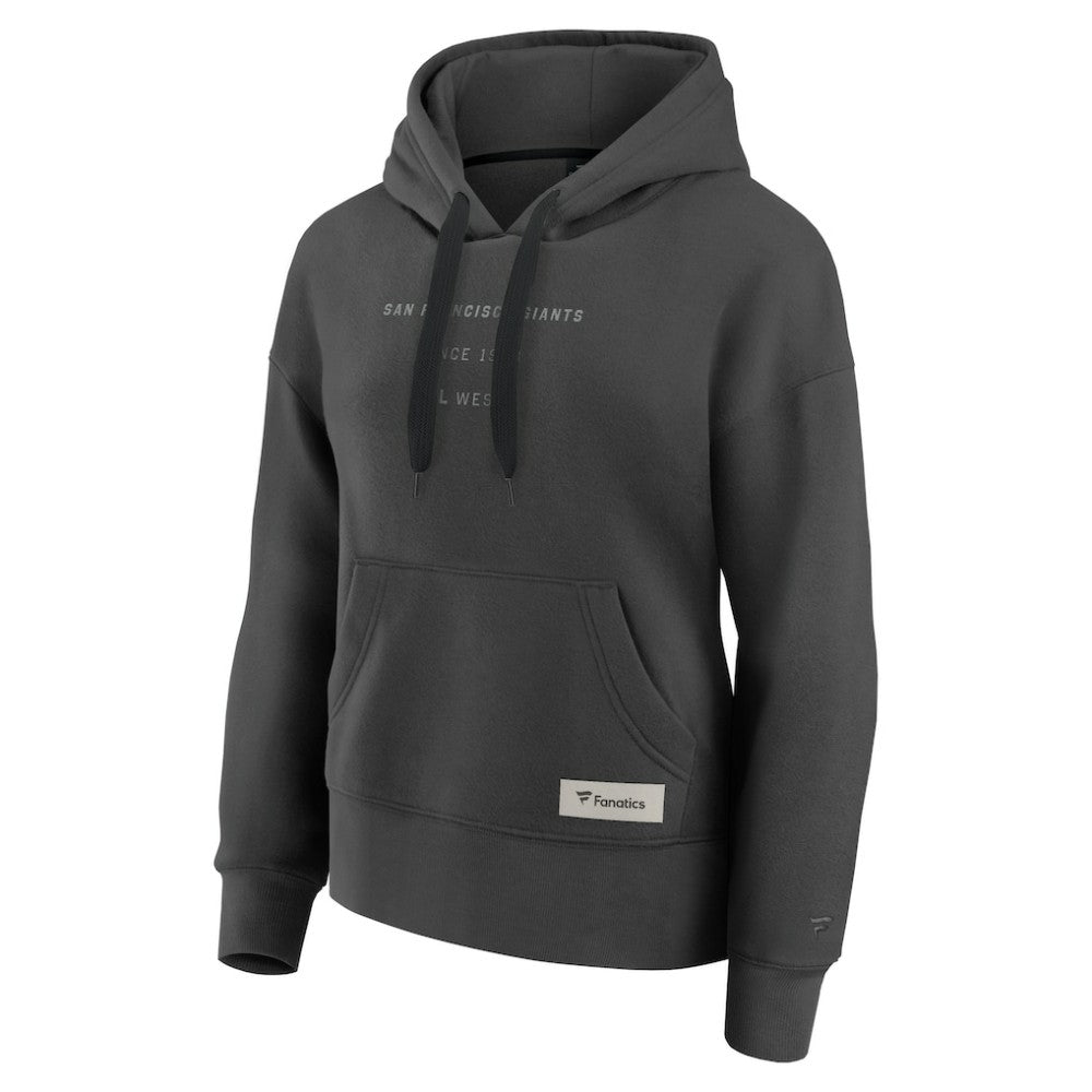 San Francisco Giants Fanatics Women's Elements Future Ground Subtle Tonal Pullover Hoodie - Charcoal Hoodies