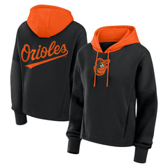 Baltimore Orioles Fanatics Women's Oversized Legacy Favorite Spectator Pullover Hoodie - Black Hoodies