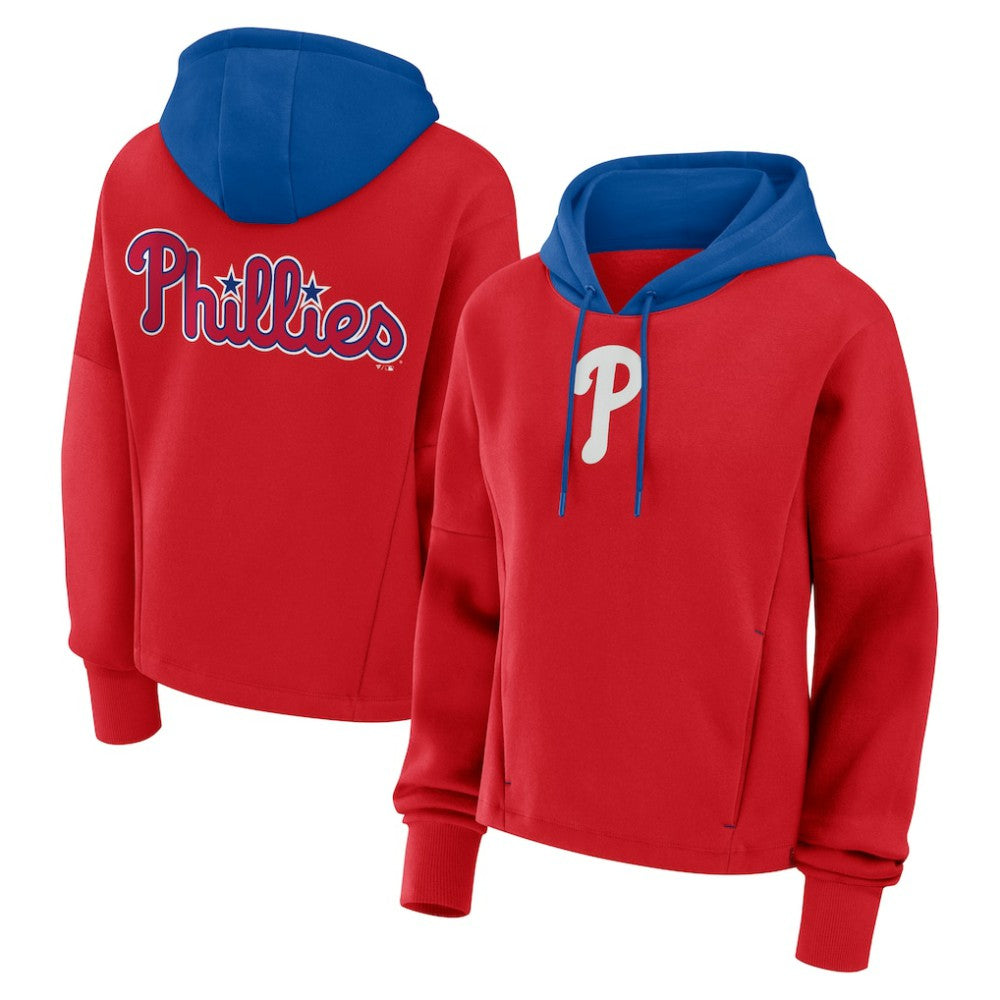 Philadelphia Phillies Fanatics Women's Oversized Legacy Favorite Spectator Pullover Hoodie - Red Hoodies