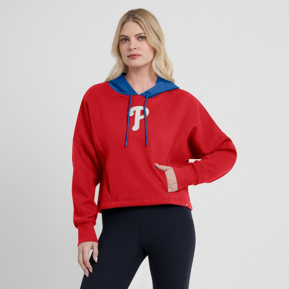 Philadelphia Phillies Fanatics Women's Oversized Legacy Favorite Spectator Pullover Hoodie - Red Hoodies