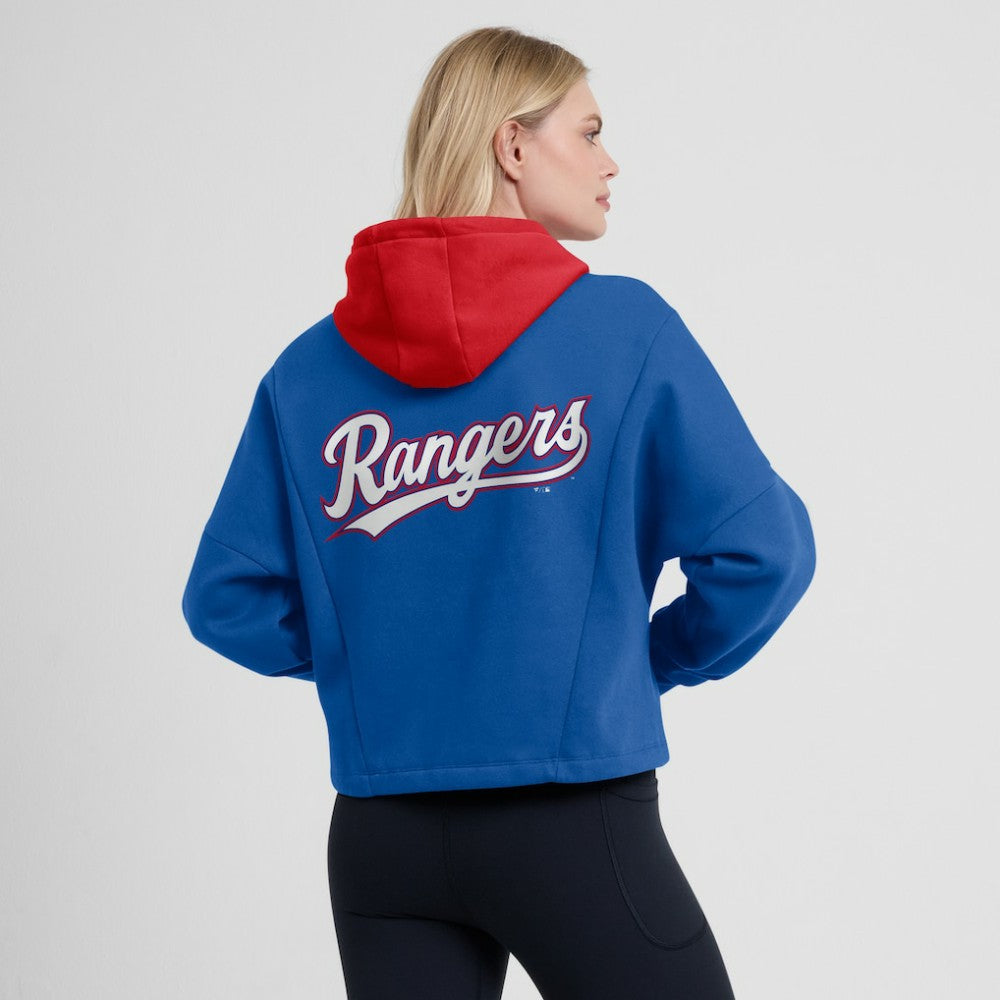 Texas Rangers Fanatics Women's Oversized Legacy Favorite Spectator Pullover Hoodie - Royal Hoodies