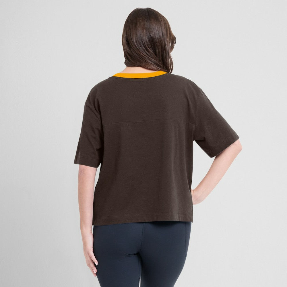 San Diego Padres Fanatics Oversized Race To Win V-Neck T-Shirt - Brown/Graphite T-shirts
