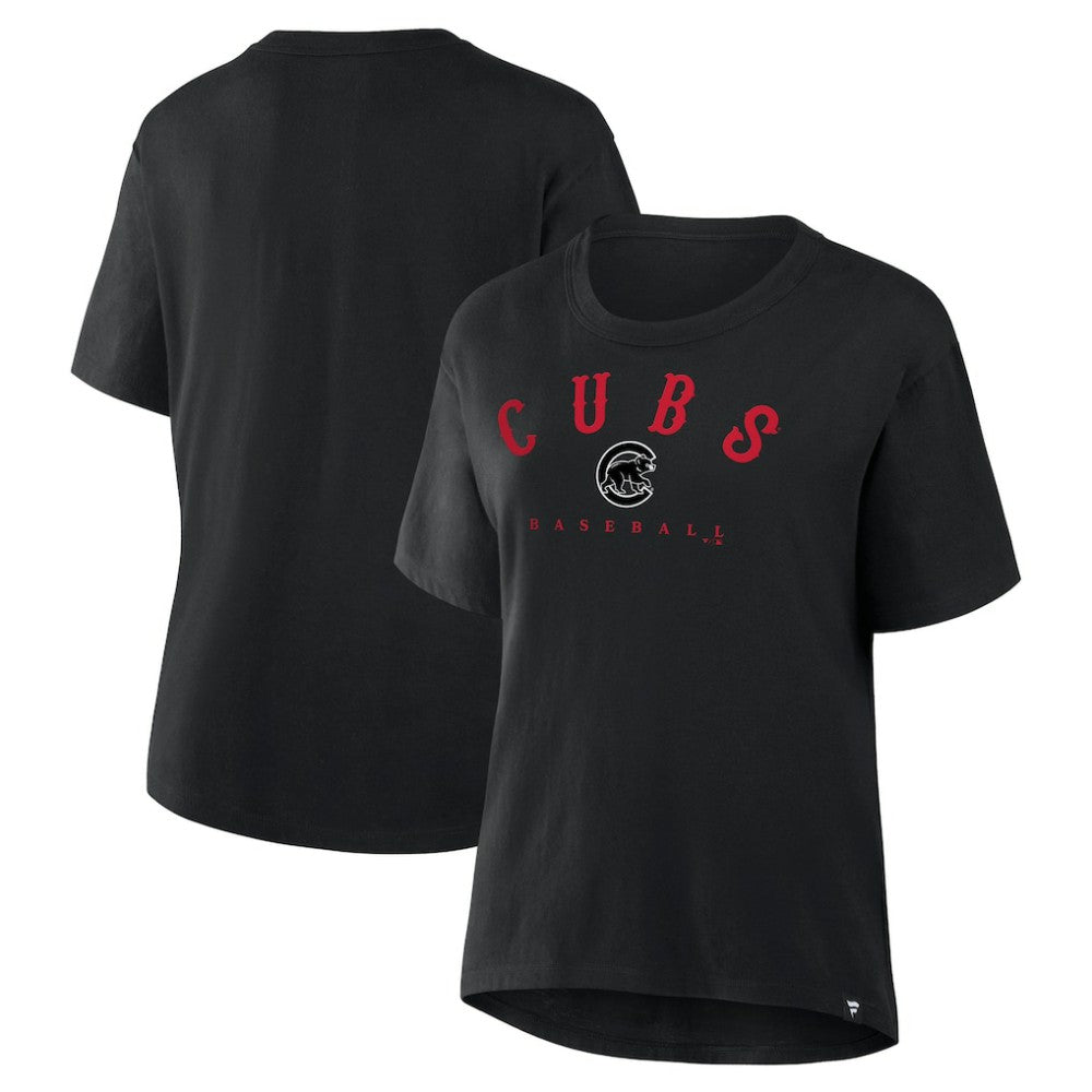 Chicago Cubs Fanatics Women's Home Run Legacy T-Shirt - Black T-shirts
